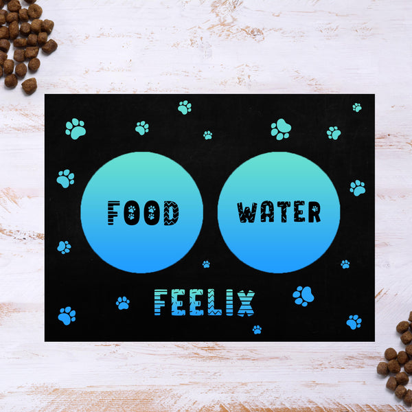 Personalised Placemat for Pets Food & Water bowl