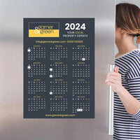 Branded Magnetic Fridge Calendars A5 - Bulk pack options