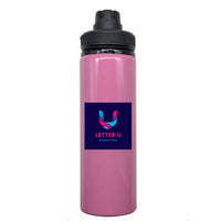 Personalised Pink Aluminium 850ml water bottle