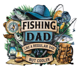 Dad - Fishing Dad Design on Tumbler, Can, Flask, or Water bottle