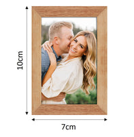 Rectangle Virtual Framed Photo Magnets Set of 9 (Medium Wood Look-alike)