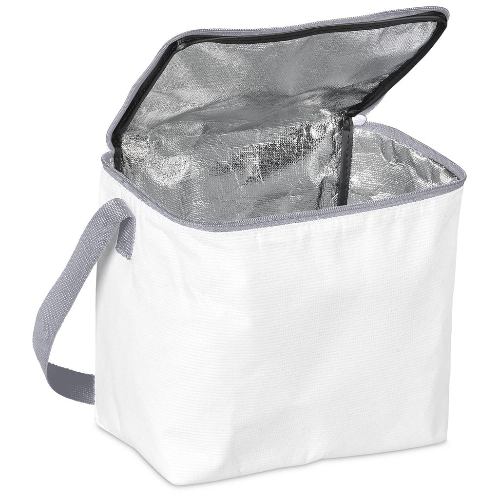 Pre-Production Sample Hoppla Quebec Recycled PET Stitch-Bond 12 Can Cooler