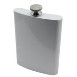 Personalised Stainless Steel 200ml Hip Flask White