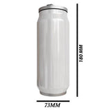 Personalised  Double wall Stainless Steel 400ml Can (White)