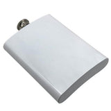 Personalised Stainless Steel 200ml Hip Flask White