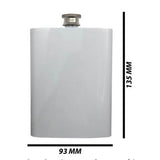 Personalised Stainless Steel 200ml Hip Flask White