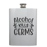 Personalised Stainless Steel 200ml Hip Flask White