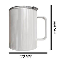 Personalised Double wall Stainless Steel Coffee Mug 12oz (White)