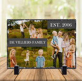 Slate Stone Photo Display Stand - FAMILY Collage (various sizes)