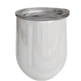 Personalised Double wall Stainless Steel Wine Tumbler 12oz (White)