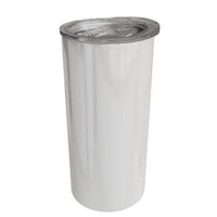 Personalised Double wall 15oz Stainless Steel Skinny Tumbler (White)