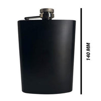 Personalised Stainless Steel 200ml Engraving Hip Flask (Black)