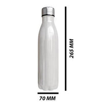 Personalised  Double wall Stainless Steel 500ml water bottle white