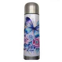 Butterflies - Blue Design on Tumbler, Can, Flask, or Water bottle