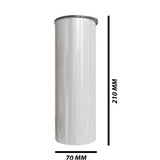 Personalised  Double wall 20oz Stainless Steel Skinny Tumbler (White)