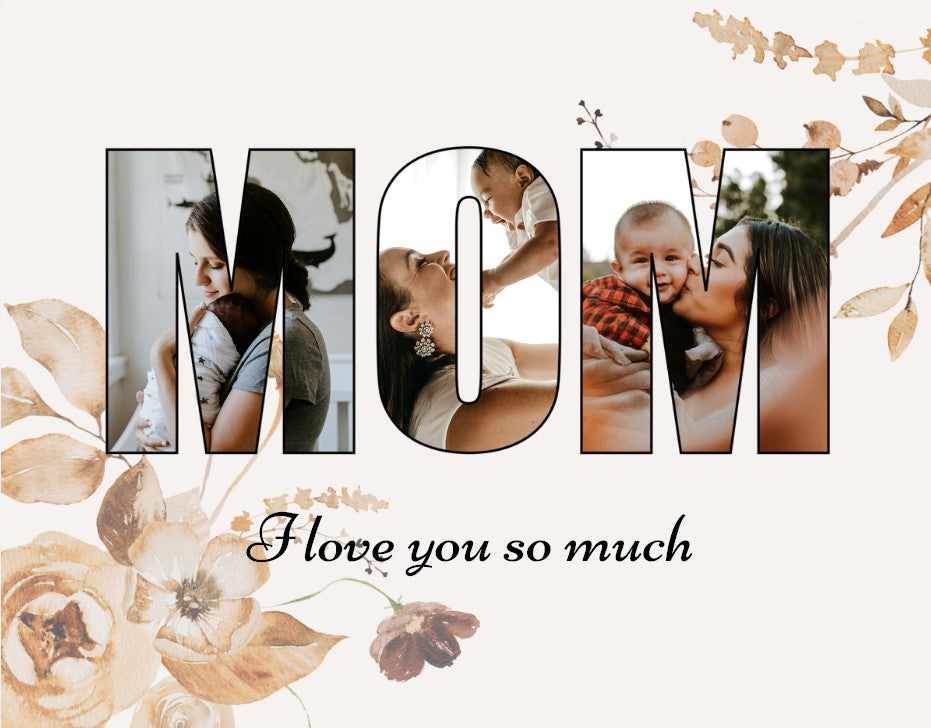 MOM Photo Collage on ready-to-hang Canvas
