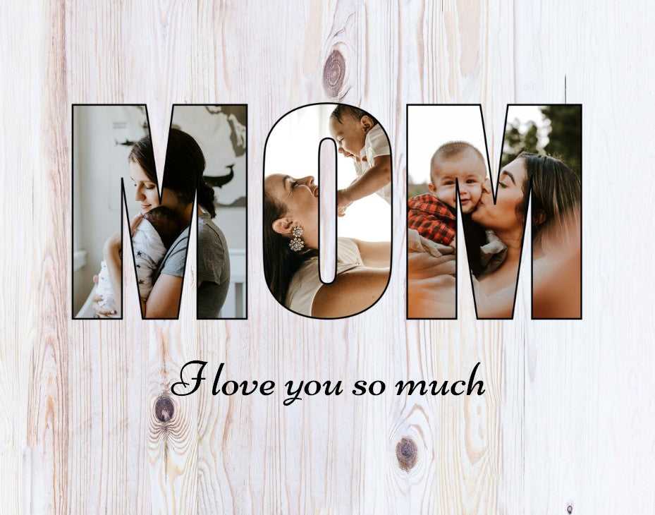 MOM Photo Collage on ready-to-hang Canvas
