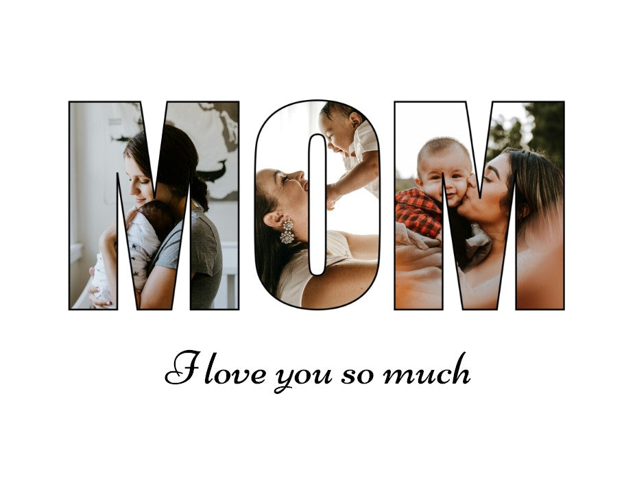 MOM Photo Collage on ready-to-hang Canvas