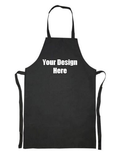 Personalised Apron Eco - Black or White with pocket - Neck Strap NOT adjustable