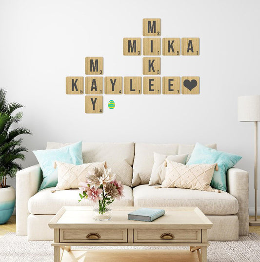 Scrabble Name Canvas Wall Art (Individual Letters)