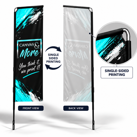 Telescopic Banner Flag -  Single-Sided Print