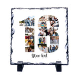 Personalised Number Photo Collage on Acrylic, Slate, Mug or Magnet (15 Photos) 18th BIRTHDAY