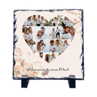 Heart  Photo Collage on  Acrylic, Slate, Mug or Magnet (14 Photos)