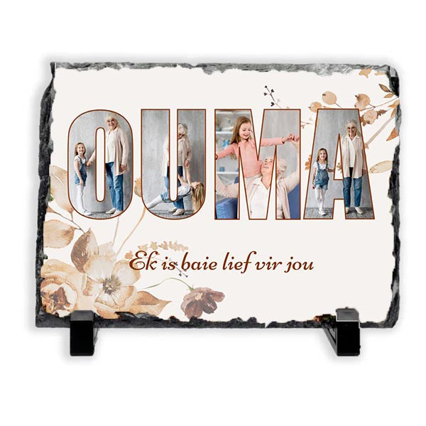 Ouma Photo Collage on Acrylic, Mouse pad, Slate, Mug or Magnet