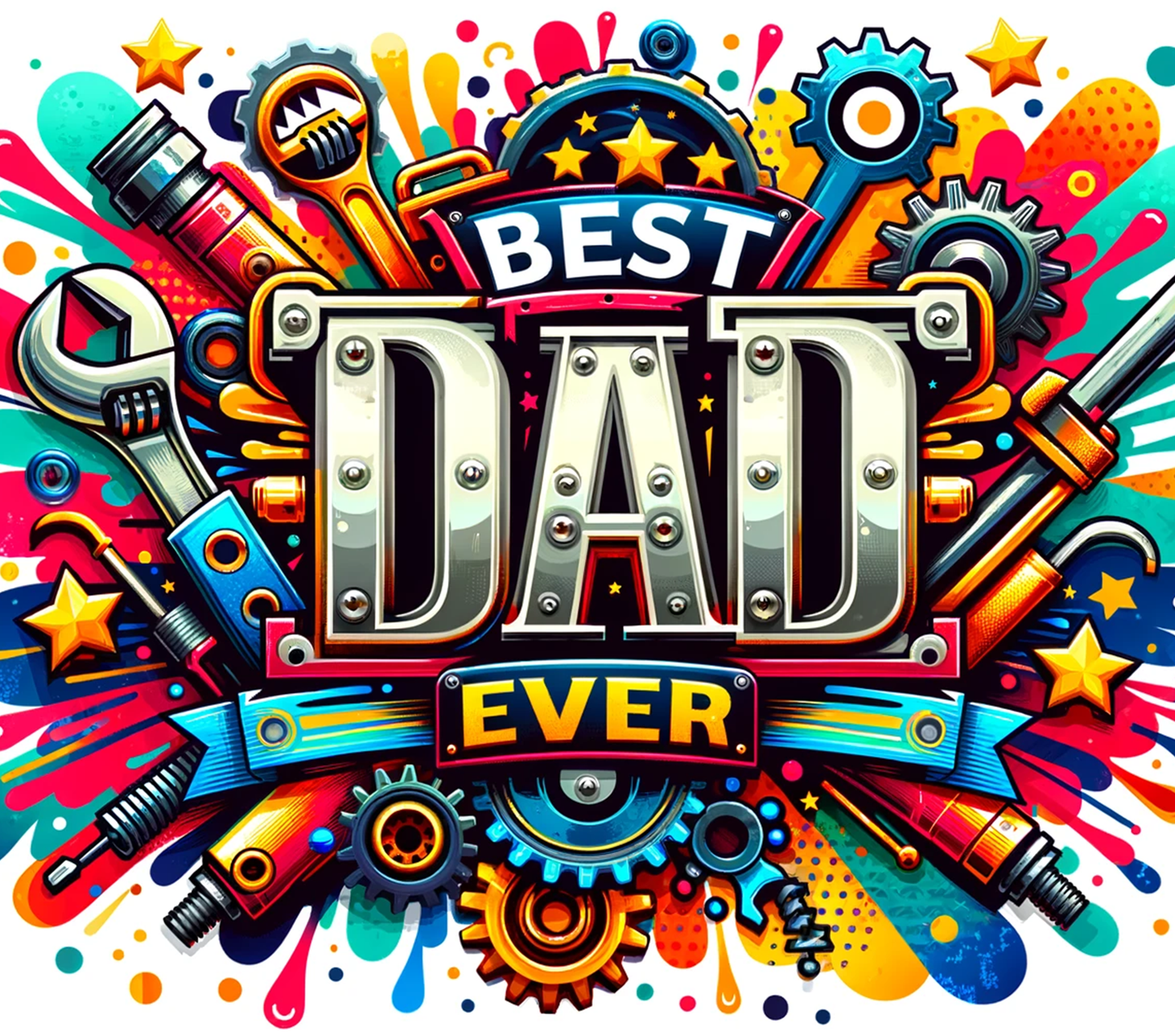 Dad - Best Dad Ever Design on Tumbler, Can, Flask, or Water bottle