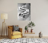 Personalized Street Sign Names Wall Art Canvas