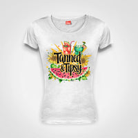 Tanned and Tipsy - Ladies T-Shirt (round neck)