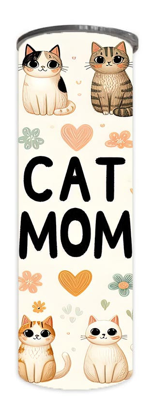 Cats - Cat Mom Design on Tumbler, Can, Flask, or Water bottle
