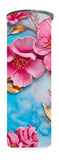 Flowers - 3D Pink Flower Design on Tumbler, Can, Flask, or Water bottle