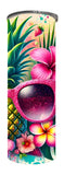 Summer - Tropical Design on Tumbler, Can, Flask, or Water bottle