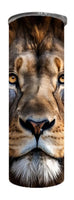 Wildlife - Powerful Lion Design on Tumbler, Can, Flask, or Water bottle