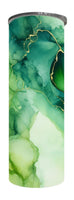 Marble - Green Marble Design on Tumbler, Can, Flask, or Water bottle