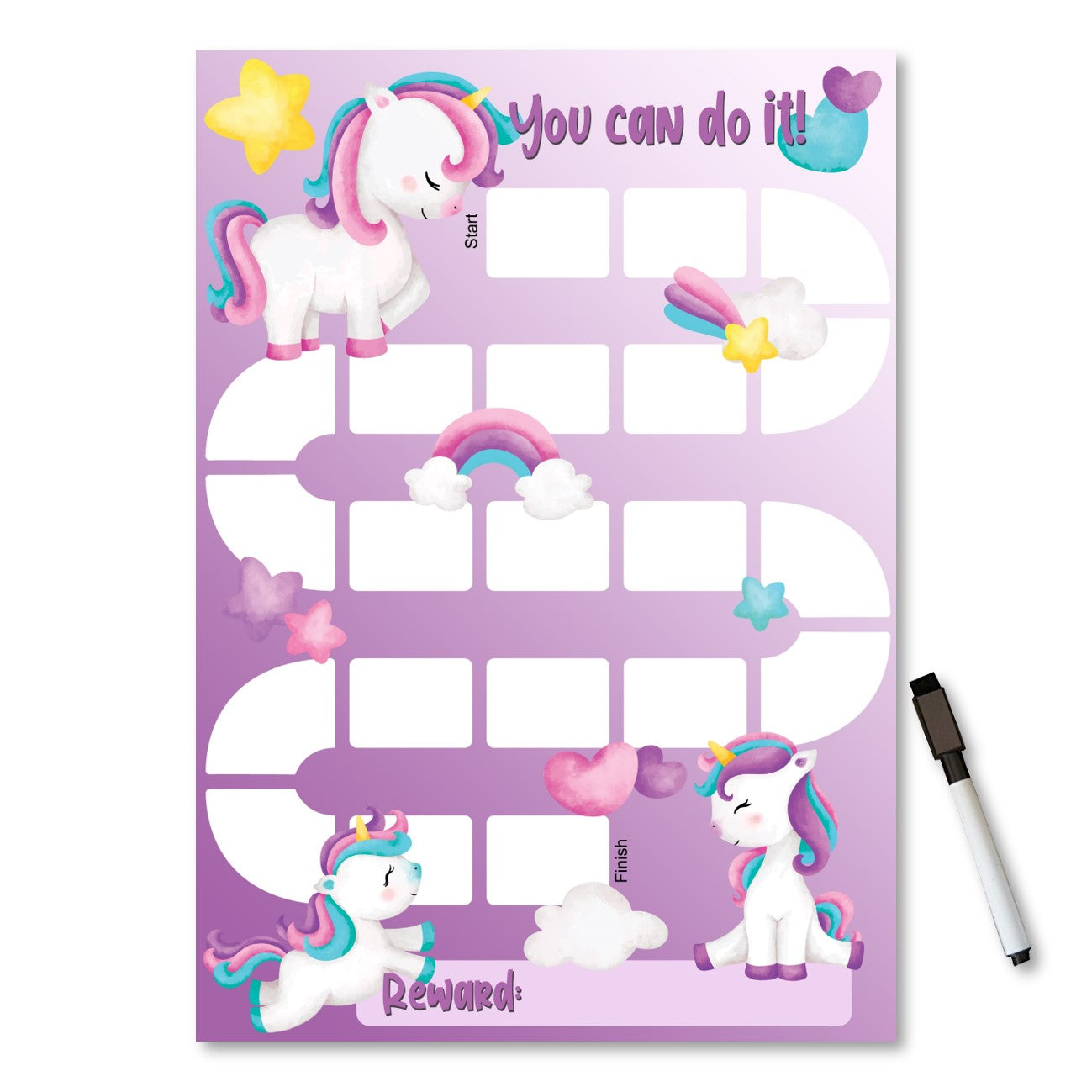 Kids Reward / Chore Chart (Unicorns)