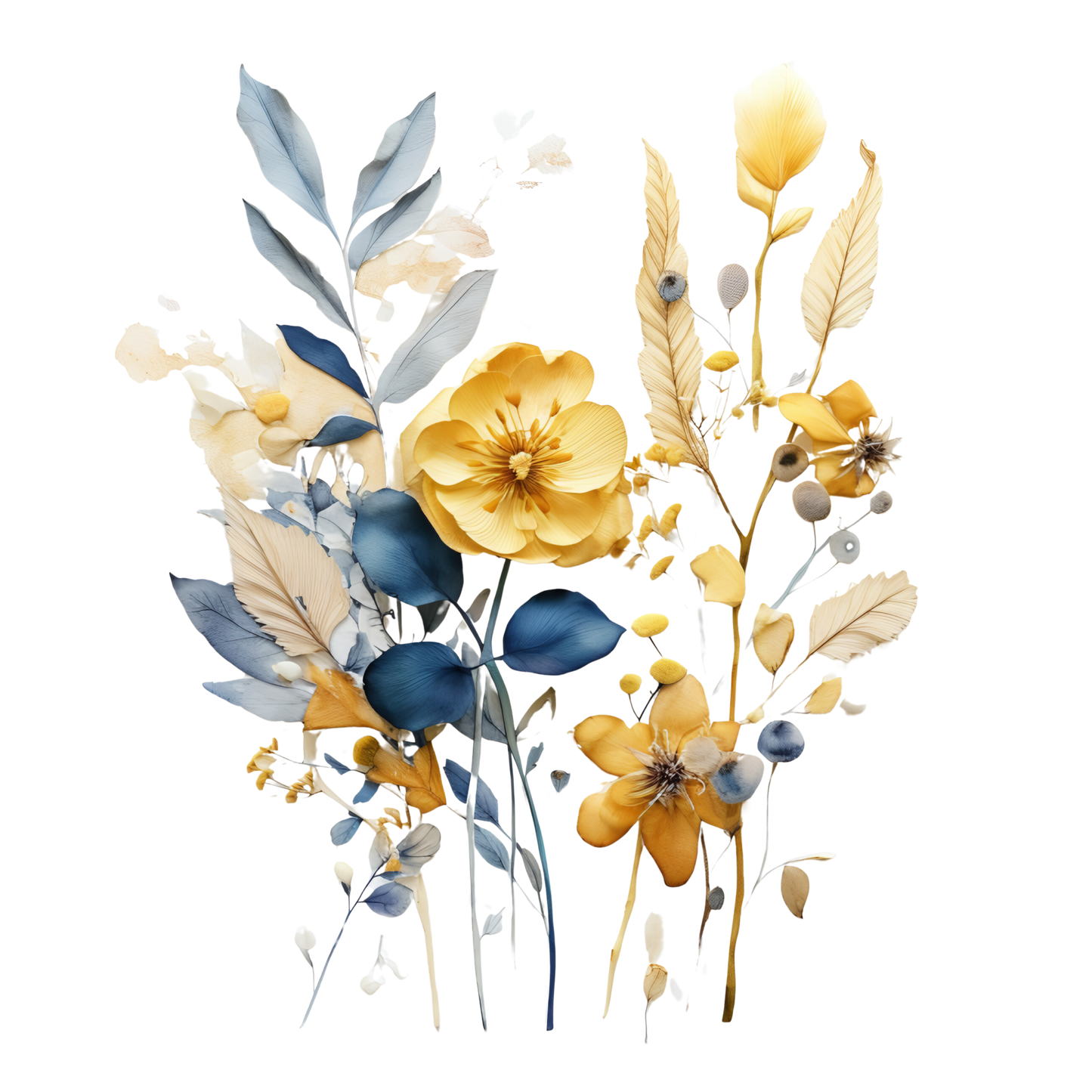 Flowers - 3D Yellow Flower Design on Tumbler, Can, Flask, or Water bottle