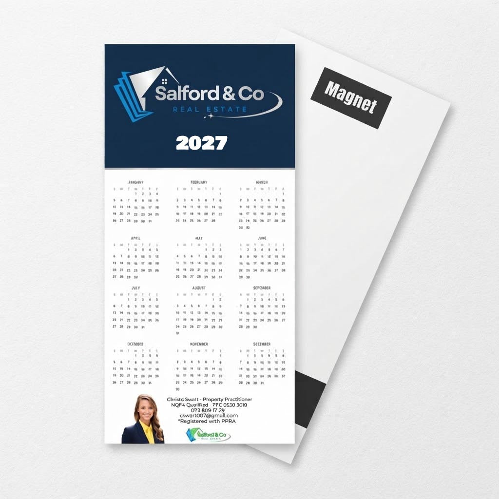 Branded Magnetic Fridge Calendars (Various sizes | cardboard with magnets)
