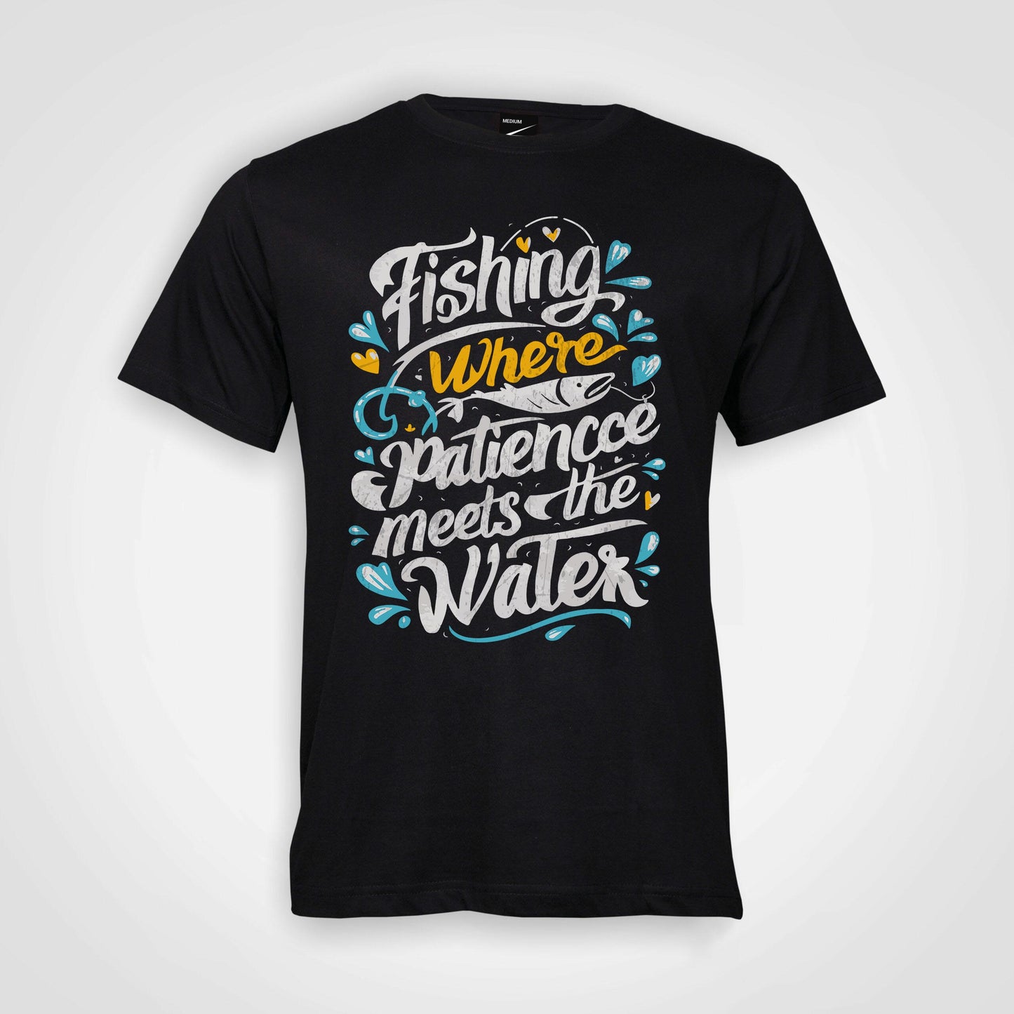 Where patience meets - Men's T-Shirt (round neck)