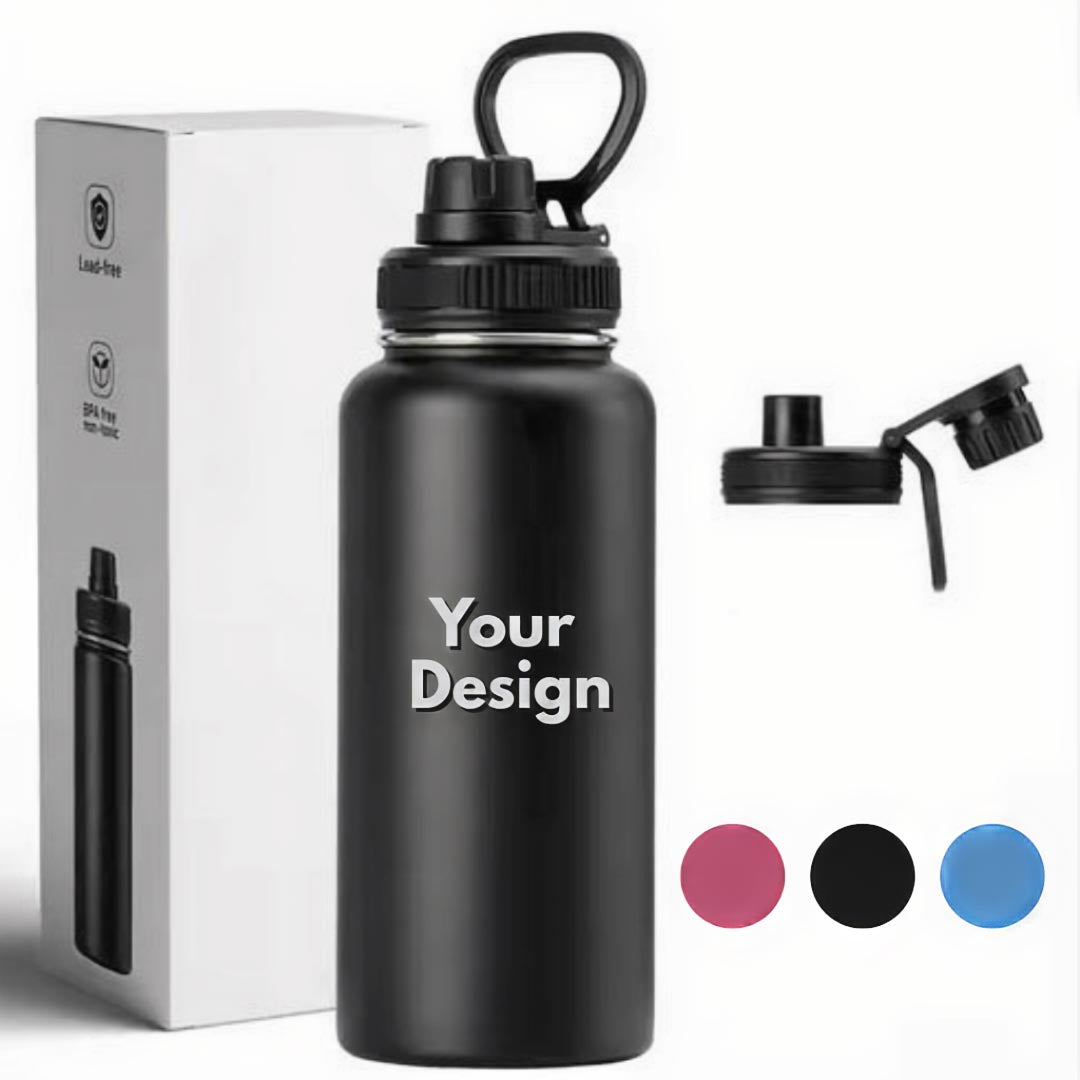 BEST SELLER: Stainless Steel Vacuum Sports Bottle (960ml) - Includes Custom Engraving!