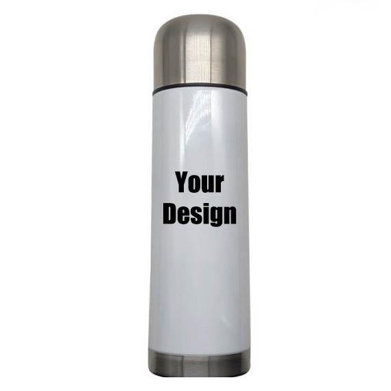 Personalised Thermal Flask | Double Wall Stainless Steel | 750ml | White