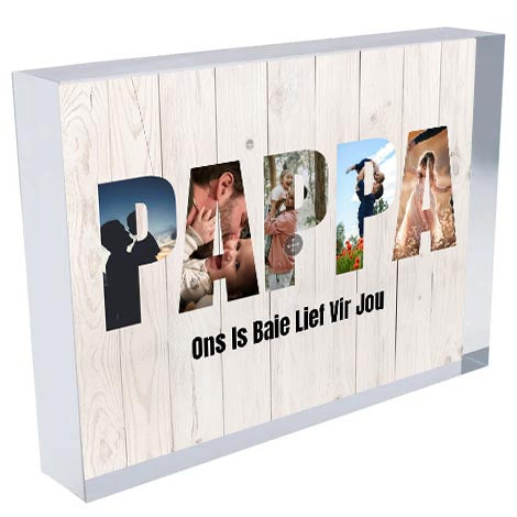 PAPPA Photo Collage on Acrylic, Slate, Mug or Magnet (5 Photos)