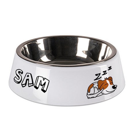 Personalised Pet Dog Bowl with Stainless Steel inner (L)