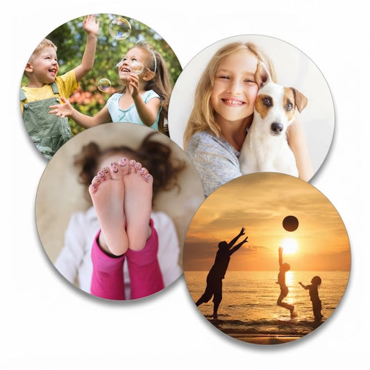 Personalized Coasters - Round Glass Sets