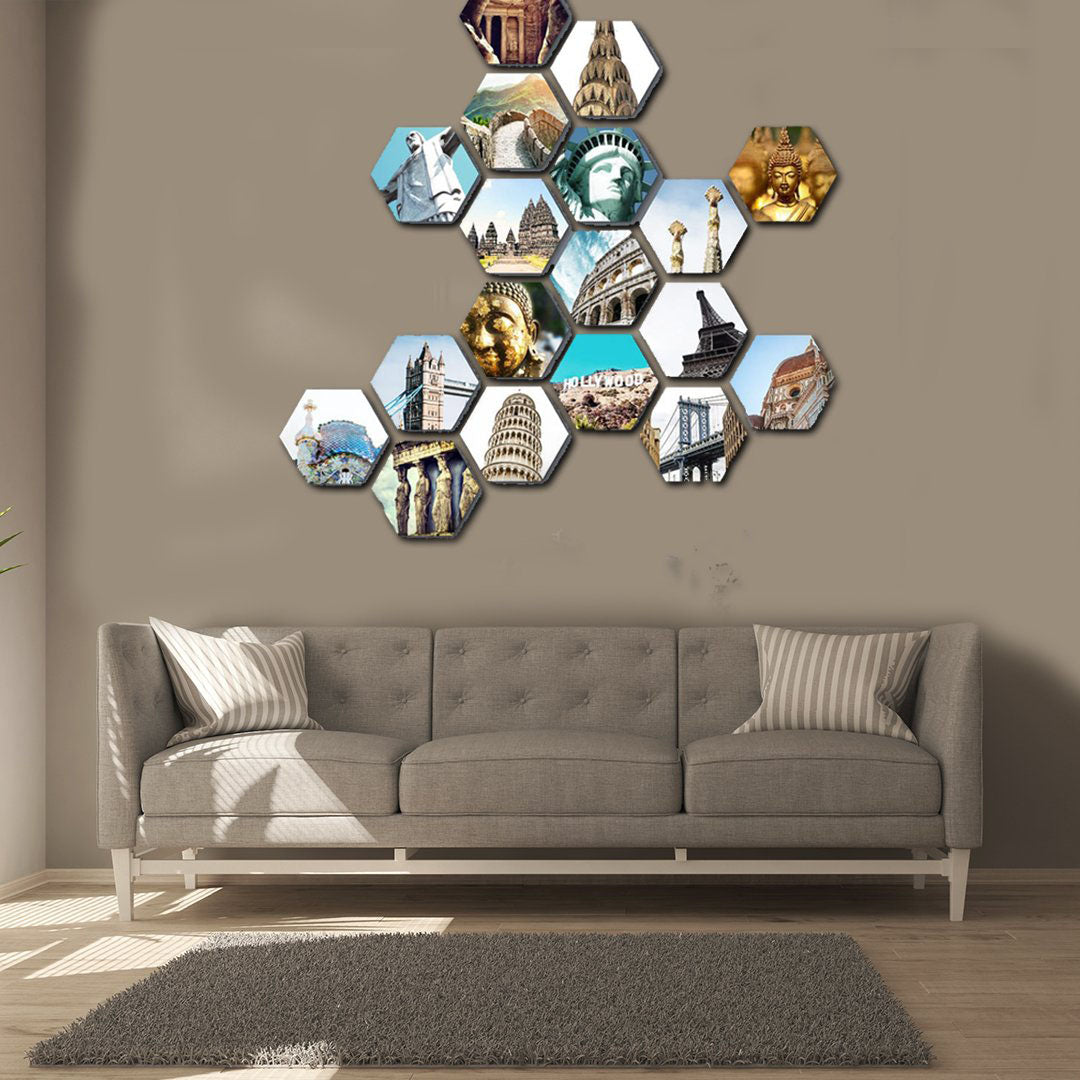 Hexagonal Canvas Prints - 18 Piece