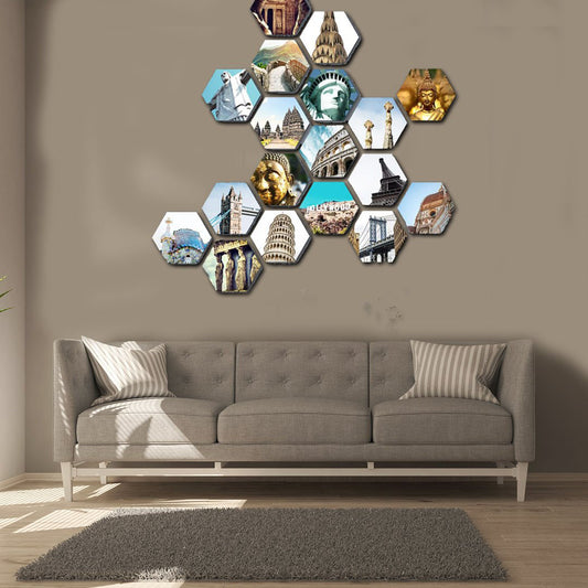 Hexagonal Canvas Prints - 18 Piece