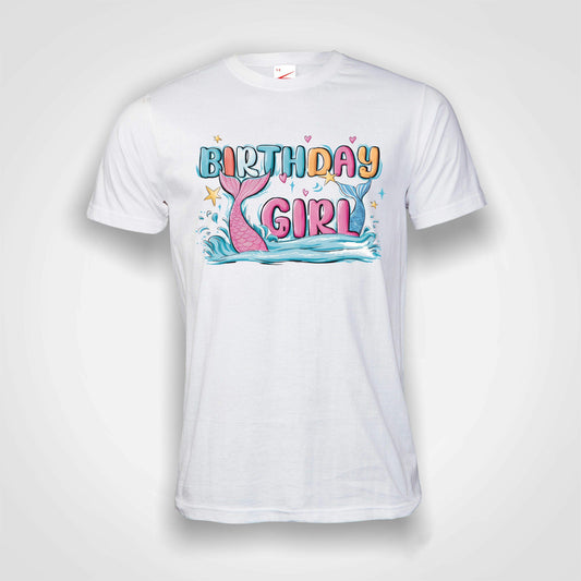 Mermaid Birthday Girl - Kid's T-Shirt (round neck)