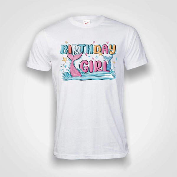 Mermaid Birthday Girl - Kid's T-Shirt (round neck)