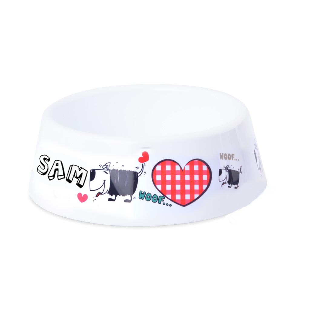 Personalised Pet Dog Bowl – plastic